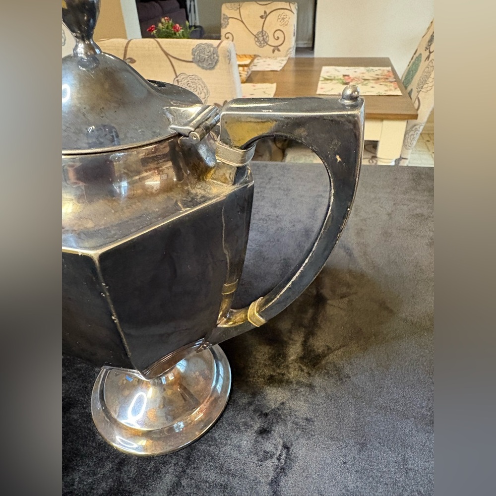 Silver-Plated Coffee Or Teapot Made By Derby Silver Company - Picture 4 of 8